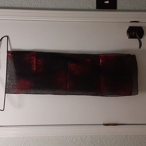Ladies Red and Black Scarf